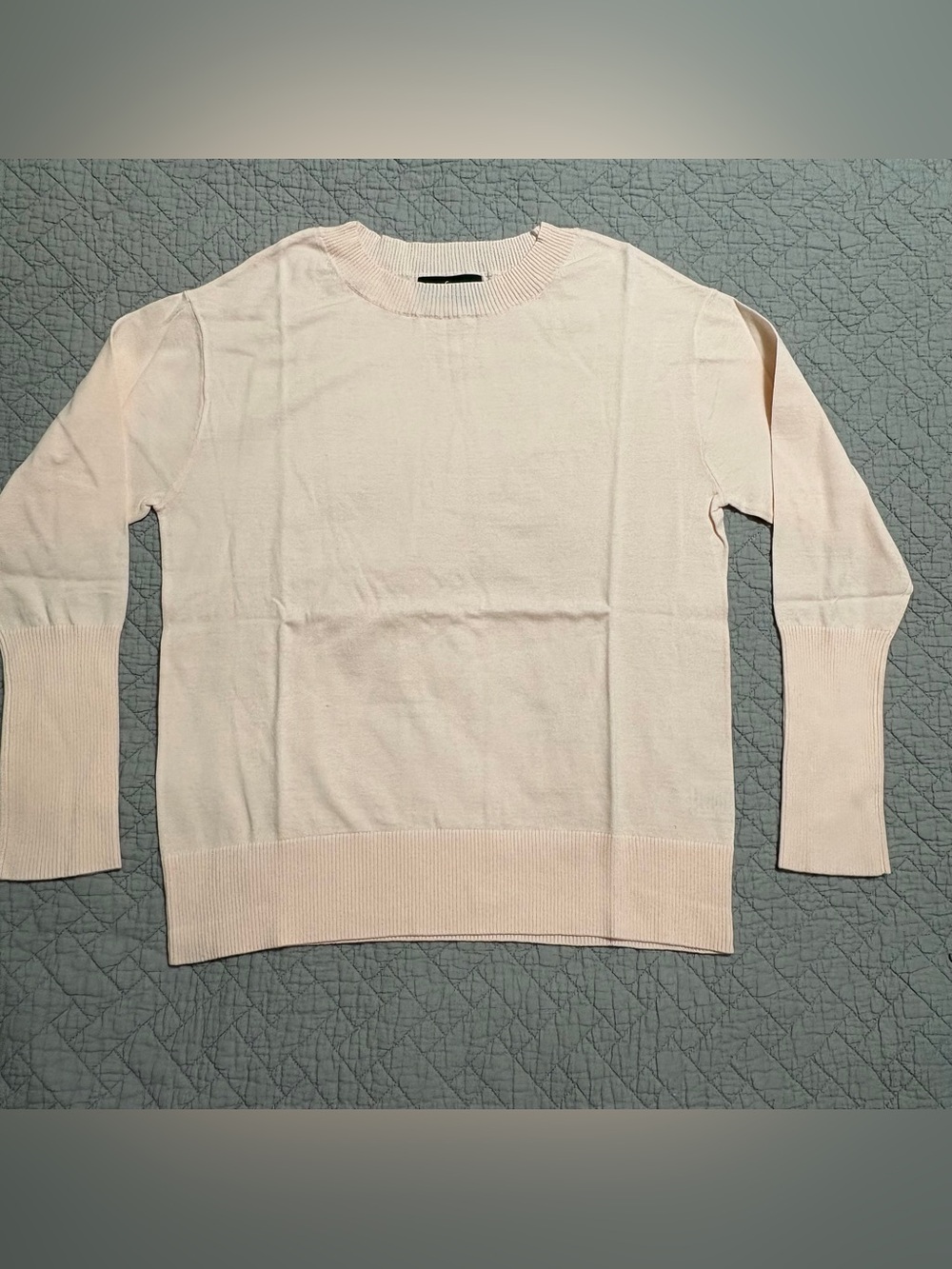 Soft By Naadam Crewneck Sweater Peach Cotton Cashmere Long Sleeve Pullover XS